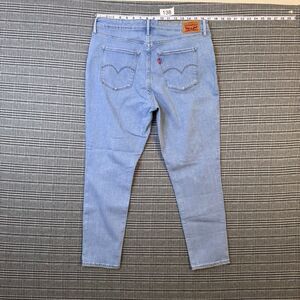 Levi's 721 Women's Jeans Blue Denim High Rise Skinny Ankle Distressed Size 33
